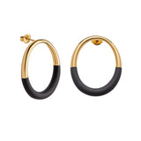 M&M Creolen Oval Collection Gold/schwarz | Modell 360 | ME3360-400