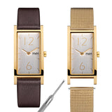 GESCHENKSET M&M Damenuhr Banana | Modell 533 mit 2. Uhrenarmband | M11918-533/233