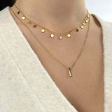 M&M Plättchen Halskette Fine Line | Modell 445 | MN3445-445