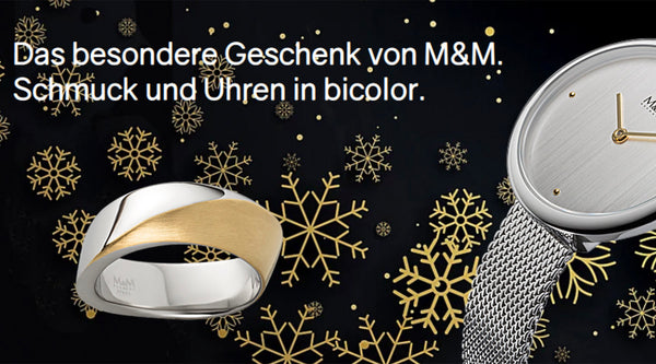 Das besondere Geschenk von M&M Germany: Gold und Silber vereint im edlen Bicolor-Look.