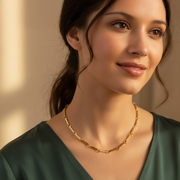 M&M Halskette Fine Line Gold | Modell 488
