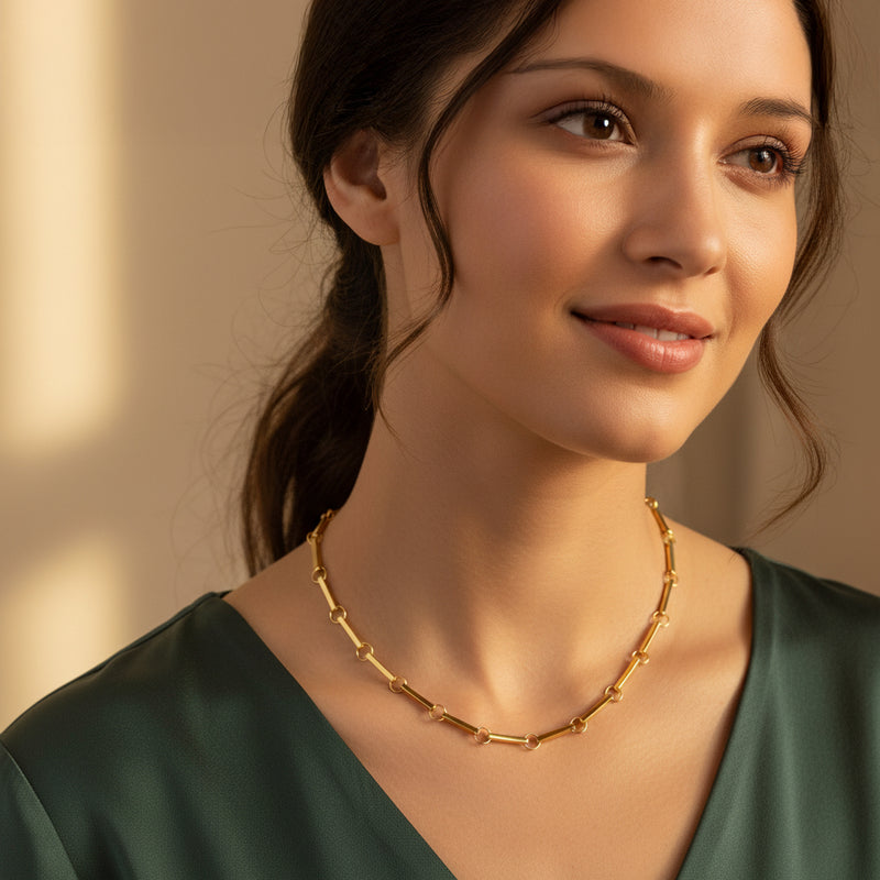 M&M Halskette Fine Line Gold | Modell 488