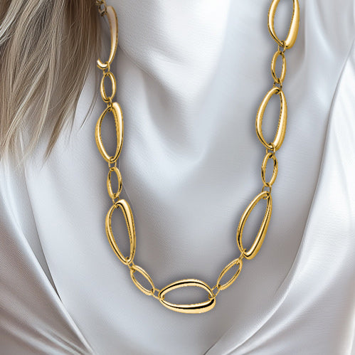 M&M lange Gliederkette Oval Collection Gold | Modell 482