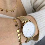 M&M Plättchen Armband Fine Line Gold | Modell 444